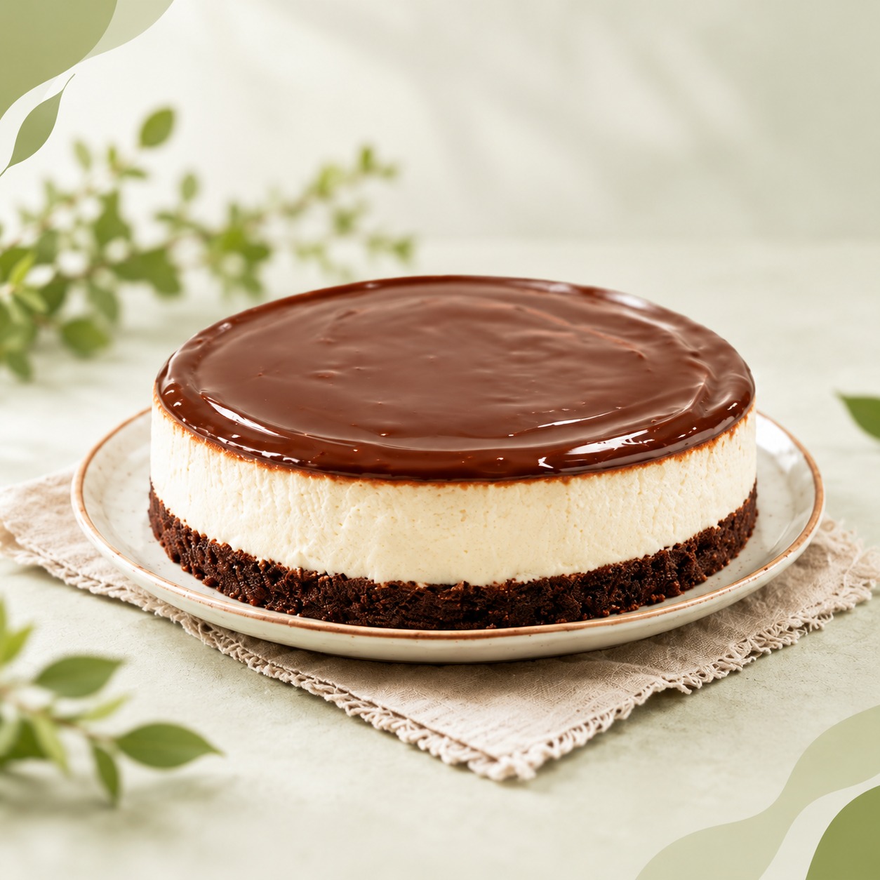 Keto Brownies Cheesecake Round